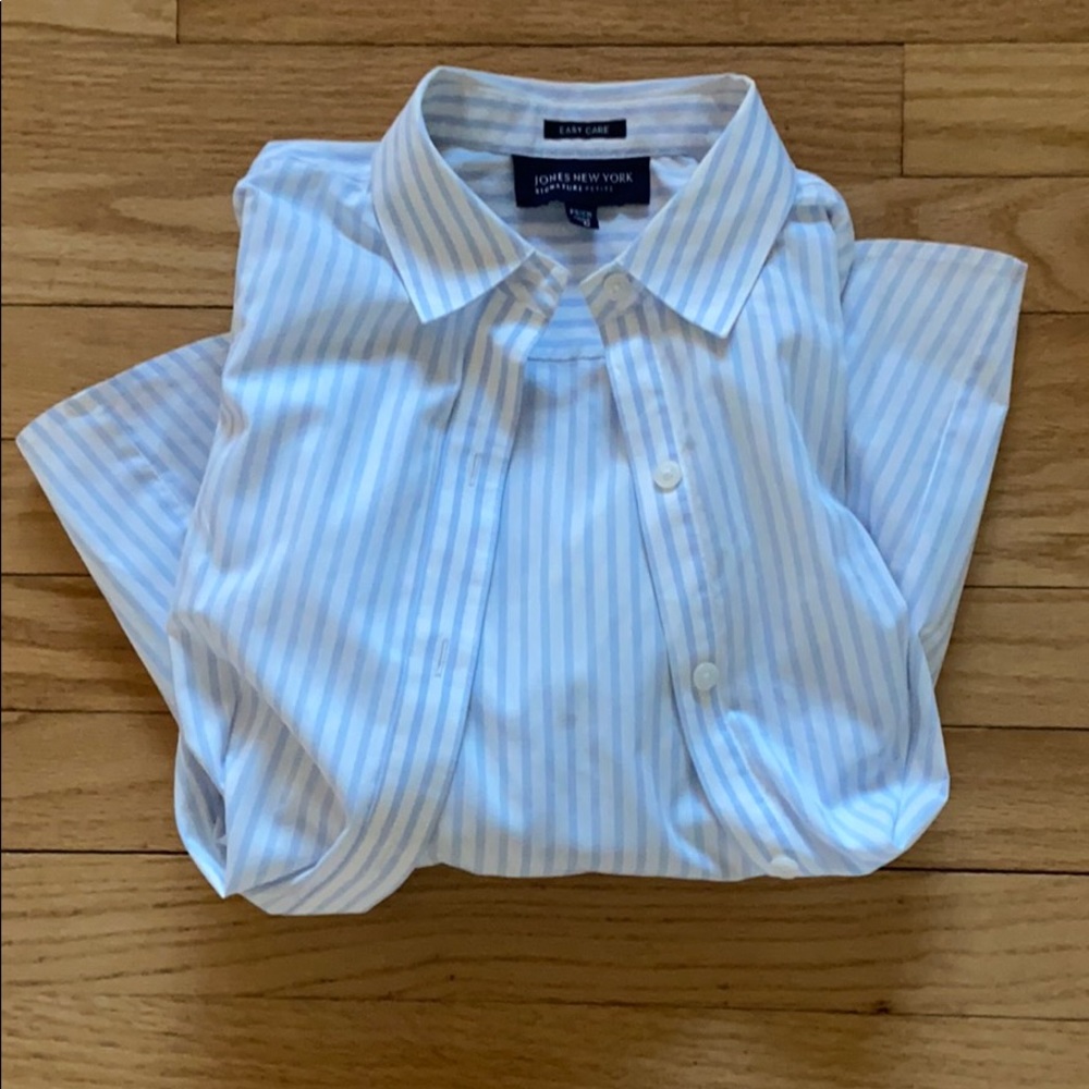 NWOT Jones New York Striped Button-Down